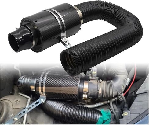 3 بوصة فلتر الهواء صندوق الهواء الرياضة Luftfilter مدخل هواء بارد التعريفي خرطوم الأنابيب مجموعة عالمية مع مروحة/صالح لجميع السيارات in Kuwait