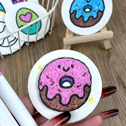 3D Drawing Magic Canvas Sponge, Puffy 3D Drawings Canvas Sponge, 8 PCS Foam Texture Paper 1 Bubble Drawing Pen, Painting & Creative Projects, Playful Design with Cute Patterns Art Supplies in Saudi Arabia