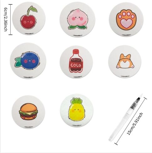 3D Drawing Magic Canvas Sponge, Puffy 3D Drawings Canvas Sponge, 8 PCS Foam Texture Paper 1 Bubble Drawing Pen, Painting & Creative Projects, Playful Design with Cute Patterns Art Supplies in Saudi Arabia