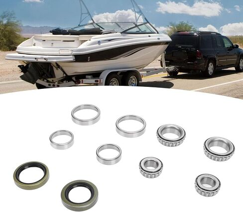 L68149 LM12749 Txle Wheel Hub Beas Kit، 10 قطع y مجموعة Bea الخارجية الداخلية مع احتكاك Duces لـ 1 1/16in Txles، ort لسحب Exence in Kuwait