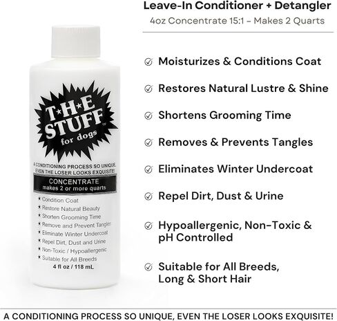 The Stuff Leave-in Dog Conditioner and Detangler Spray | 16oz Ready to Use | Perfect Solution for Managing Matted Dog Hair Dog Detangling and Dematting Spray in Saudi Arabia