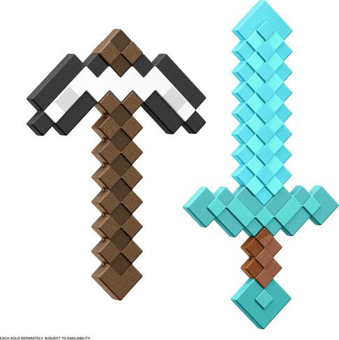 Mattel Minecraft Diamond Sword Battle Toy, Kid-Sized Accessory for Role-Play & Costumes, Inspired by The Video Game in Saudi Arabia
