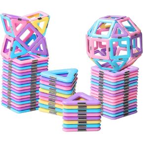 Magnetic Tiles Toys for 3 4 5 6 7 8+ Year Old Boys Girls Upgrade Macaron Castle Blocks Building Set for Toddlers STEM Creativity/Educational Toys for Kids Age 3-6 Christmas Birthday Gifts in Kuwait