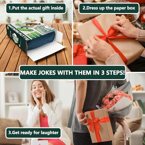 Anyflee 2 Pcs Prank Gift Box, Toilet Golf Game Facade, Wrap the Actual Gifts with a Prank Empty Gag Box, Funny Christmas Gag Presents Ideas for Dad Men Boyfriend (Pack of 2) in Kuwait