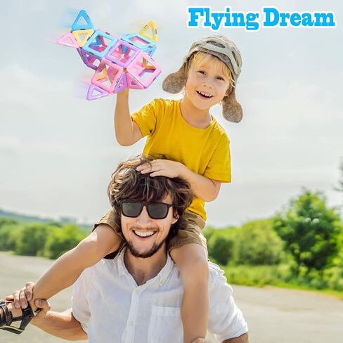 ألعاب البلاط المغناطيسي لعمر 3 4 5 6 7 8+ سنة للأولاد والبنات ترقية مجموعة بناء كتل قلعة المعكرون للأطفال الصغار الإبداع الجذعية / الألعاب التعليمية للأطفال الذين تتراوح أعمارهم بين 3-6 هدايا عيد الميلاد in Kuwait