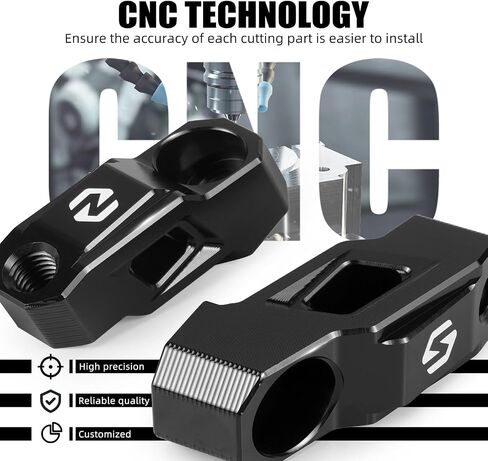 NICECNC مرآة موسع من الألومنيوم متوافق مع BMW R1250GS 2019-2023، Adventure 2019-2024، أسود، انظر الملاءمة in Kuwait