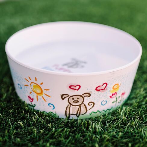Loving Pets Dolce Moderno Dog Bowl – Modern Melamine Dog Food Bowl & Dog Water Bowl – Durable, Non-Slip Pet Dish for Small & Medium Dogs – Dishwasher Safe Dog Bowl (Small, 16 oz) in Kuwait
