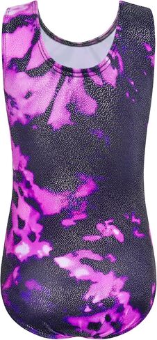 Domusgo Girls Gymnastics Leotards Set One Piece Sleeveless Tumbling Outfits with Matching Shorts Size 5-12 Years Old in Kuwait