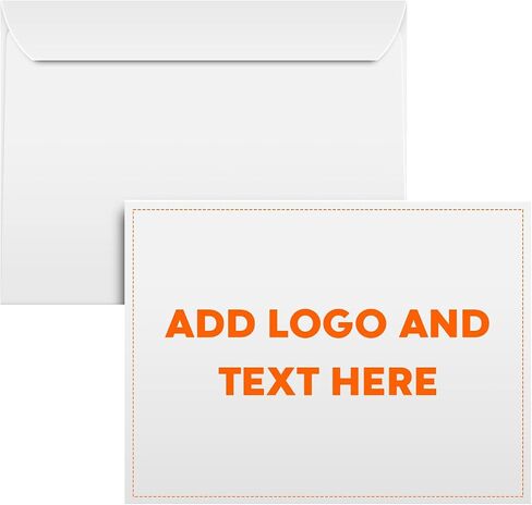 Customize Your 9" x 12" Booklet Envelopes - Upload Your Full Color Logo and Return Address – Custom Professionally Printed Bright White Wove Envelopes – Thick and Sturdy (50) in Saudi Arabia