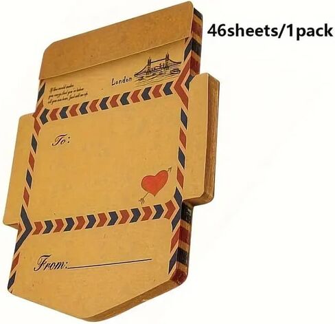46 sheets/set Retro Vintage Kraft Paper Envelopes Mini Cute Kawaii Cartoon Stationery Post Letter Envelope Gifts in Saudi Arabia
