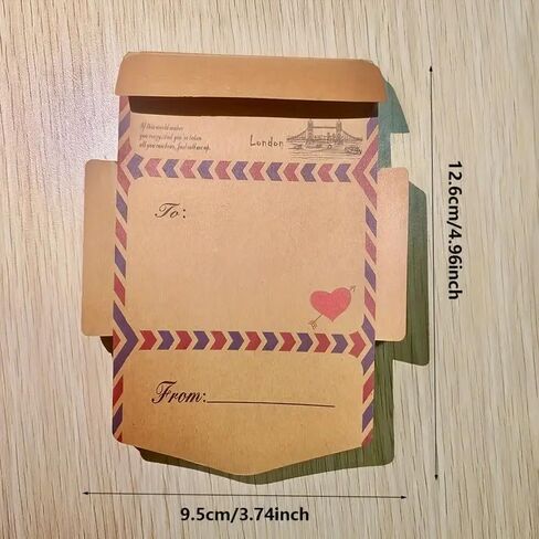 46 sheets/set Retro Vintage Kraft Paper Envelopes Mini Cute Kawaii Cartoon Stationery Post Letter Envelope Gifts in Saudi Arabia