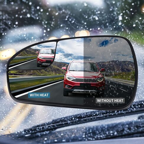 استبدال زجاج مرآة الجانب الأيمن للركاب لعام 2013 2014 2015 2016 2017 2018 2019 2020 Ford Fusion - مرآة محدبة للرؤية الجانبية الخارجية مع نقطة عمياء، استبدل DS7Z17K707B in Kuwait