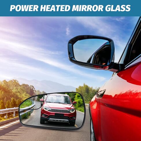 استبدال زجاج مرآة الجانب الأيمن للركاب لعام 2013 2014 2015 2016 2017 2018 2019 2020 Ford Fusion - مرآة محدبة للرؤية الجانبية الخارجية مع نقطة عمياء، استبدل DS7Z17K707B in Kuwait