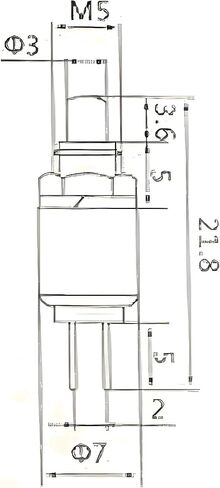 DS-402 Momentary Push Button Switch, 5mm, Spring Return Micro Switch, Red and Green, Metal, 0.5A 125VAC, 10 Pack (Red) in Saudi Arabia