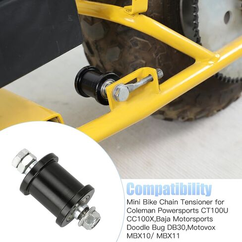 YOXUFA Mini Bike Chain Tensioner with 1-3/4" Roller + Chain Adjuster for Baja Doodlebug Dirt Bug DB30 Motovox Mbx10 Mbx11 Predator 79cc 97cc 98cc 100cc 2.5 3.0hp Powersport Mini Bike Parts in Kuwait