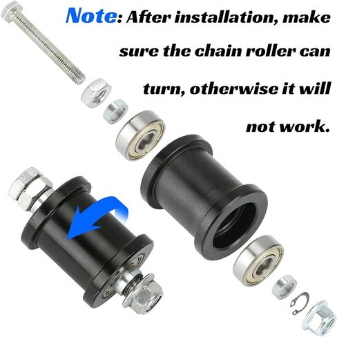 YOXUFA Mini Bike Chain Tensioner with 1-3/4" Roller + Chain Adjuster for Baja Doodlebug Dirt Bug DB30 Motovox Mbx10 Mbx11 Predator 79cc 97cc 98cc 100cc 2.5 3.0hp Powersport Mini Bike Parts in Kuwait