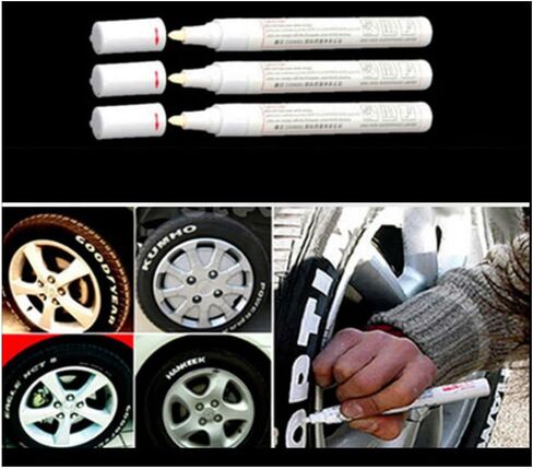 3pc White Paint Pen Marker Waterproof Permanent Car Tire Lettering Rubber Letter in Saudi Arabia