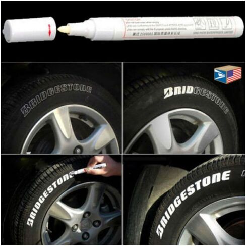 3pc White Paint Pen Marker Waterproof Permanent Car Tire Lettering Rubber Letter in Saudi Arabia