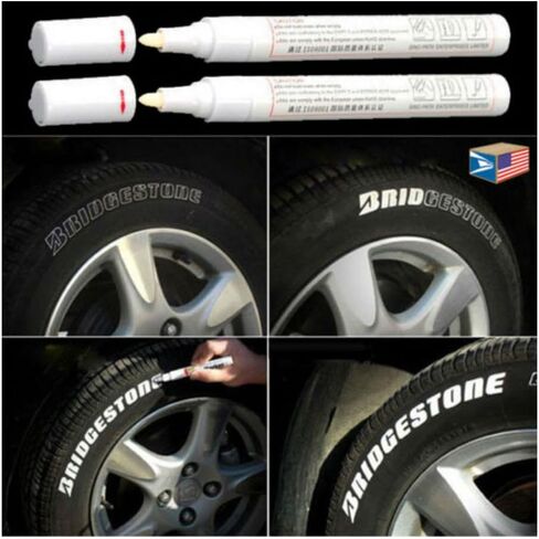 3pc White Paint Pen Marker Waterproof Permanent Car Tire Lettering Rubber Letter in Saudi Arabia