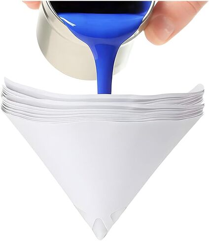 50PCS Car Paint Strainers, 100 Micron Paper Cone Mixing Cup Funnel Filters with Fine Nylon Mesh, Disposable Paint Strainers for Automotive Spray Gun, Universal for Most Vehicles in Saudi Arabia