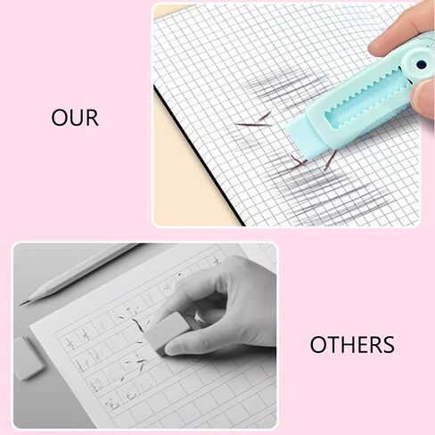 4Pieces Sliding Pencil Eraser Easy Erasing Colorful Art Retractable Pencil for Student Writing Drawing S Retractable Erasers in Saudi Arabia