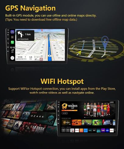 راديو ستيريو للسيارة 8Core 4G + 64G لسيارة Toyota Highlander 2014-2019 - Wireless CarPlay Android Auto | 5G واي فاي GPS للملاحة | بلوتوث اف ام/اس دبليو سي | شاشة لمس | التوصيل والتشغيل | كاميرا احتياطية in Saudi Arabia