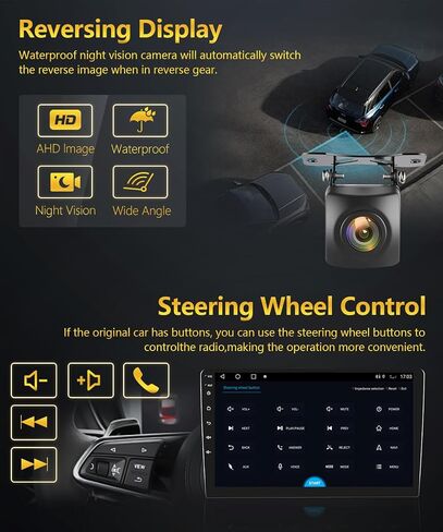 راديو ستيريو للسيارة 8Core 4G + 64G لسيارة Toyota Highlander 2014-2019 - Wireless CarPlay Android Auto | 5G واي فاي GPS للملاحة | بلوتوث اف ام/اس دبليو سي | شاشة لمس | التوصيل والتشغيل | كاميرا احتياطية in Saudi Arabia