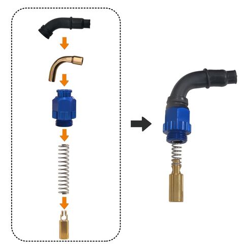 مكربن ​​خنق المكبس الساخن الجوز ل Keih FCR FCR-MX Carb Honda CRF250 CRF450 Kawasa KX250 (أزرق) in Kuwait