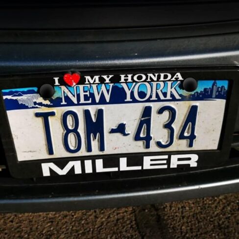 YALOK Anti Theft License Plate Screws Kits- Rustproof Stainless Steel Car Tag Plate Mounting Hardware, M6 (1/4") Tamper Proof Fastener Nut, Caps Cover for Front Rear Frame Holder Mounting（AT-Silver/4） in Kuwait