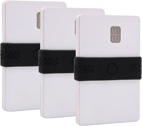 محفظة BAND[it] البسيطة - شريط نقود EDC نحيف للبطاقات والنقود - بديل محفظة الجيب الأمامي - حزام مطاطي من السيليكون (أسود) 3 عبوات in Kuwait