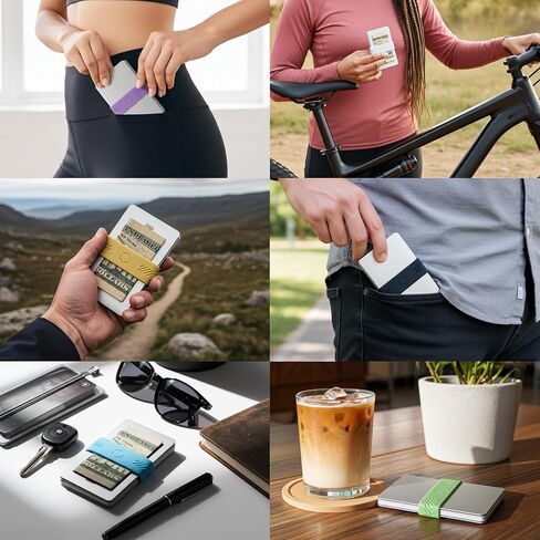 محفظة BAND[it] البسيطة - شريط نقود EDC نحيف للبطاقات والنقود - بديل محفظة الجيب الأمامي - حزام مطاطي من السيليكون (أسود) 3 عبوات in Kuwait