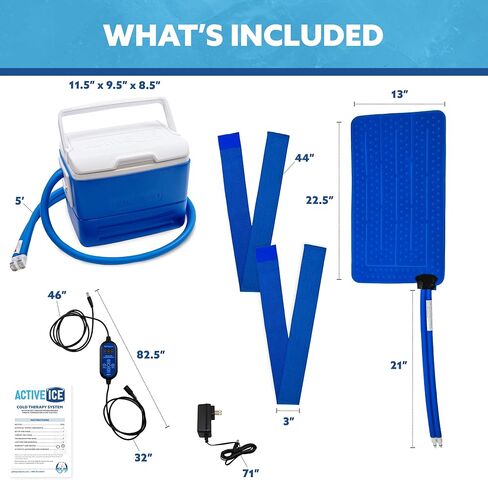 نظام آلة صنع الثلج العلاجي البارد Polar Active Ice 3.0 مع مؤقت قابل للبرمجة، وسادة ضغط للركبة والمفاصل، مبرد خفيف الوزن بسعة 9 كوارت، مضخة هادئة، علاج قوي لتخفيف الألم بالعلاج بالتبريد in Saudi Arabia