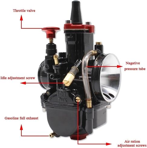 Motorcycle Flat Curtain Carburetor 21mm 24mm 26mm 28mm 30mm 32mm 34mm for Pitbike Motocross Enduro Moped Tuning Parts(21MM) in Saudi Arabia