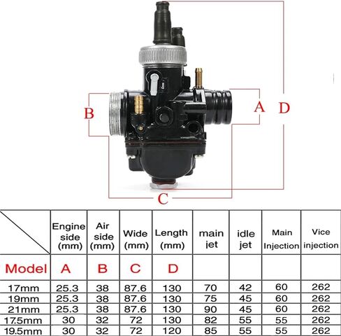 for 17 19 21 17.5 19.5mm Motorcycle Carburetor 50cc to 100cc Racing Carburetors Motocross(21MM) in Saudi Arabia