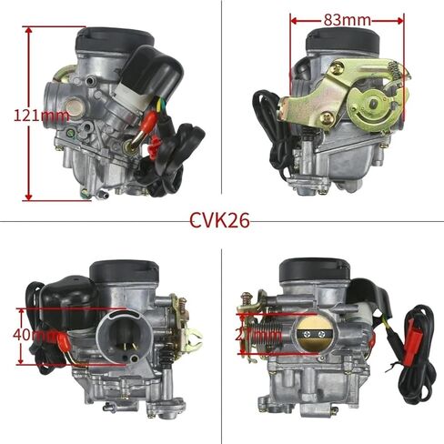 CVK26 26 مللي متر دراجة نارية المكربن ​​ل GY6 150-250CC 150 250 محرك الترابية دراجة الطرق غير الممهدة سباق ATV الدراجات البخارية in Saudi Arabia