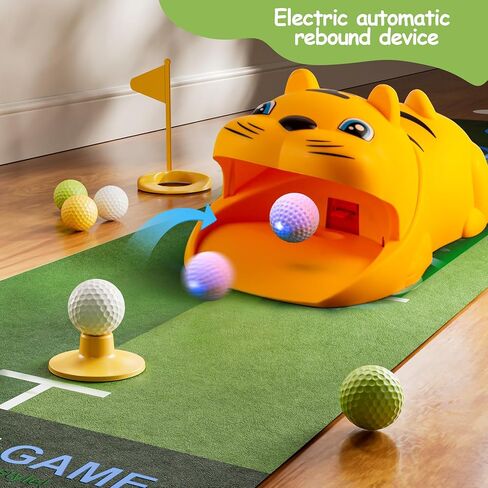 وضع اللون الأخضر في الأماكن المغلقة مع نوادي الجولف للأطفال الصغار، لعبة الحفلات مع آلة ارتداد الجولف الأوتوماتيكية، سجادات التدريب في الهواء الطلق، كرات مضيئة، هدايا للصبيان والبنات بعمر 3 سنوات in Kuwait