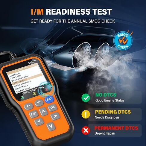 أداة تشخيص الماسح الضوئي BluSon YM319 obd2 مع اختبار البطارية، فحص قارئ رمز خطأ المحرك مع البيانات الحية، الطباعة السحابية، بحث DTC، إطار التجميد، أداة المسح الضوئي لجميع سيارات بروتوكول obdii منذ عام 1996 in Kuwait
