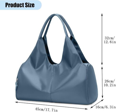 Forestfish Duffel Bag Gym Totes with Dry Wet Pocket & Shoes Compartment for Women and Men,Black in Kuwait