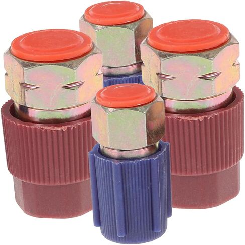 HEALLILY 4-pc Set Car Adapter Kit to R134a Conversion Quick Disconnect Coupler Universal Auto Charging Port Fitting Random Color in Saudi Arabia