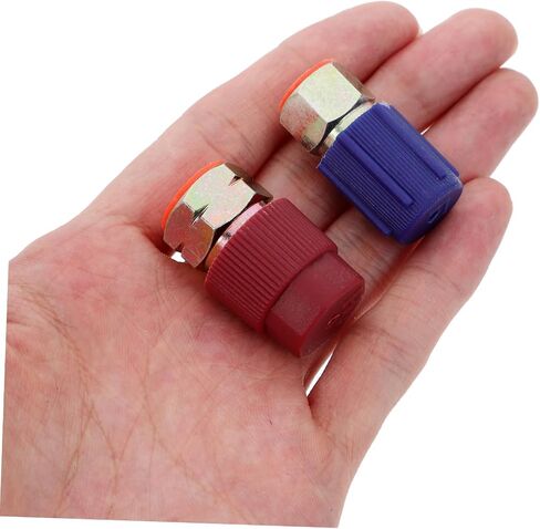 HEALLILY 4-pc Set Car Adapter Kit to R134a Conversion Quick Disconnect Coupler Universal Auto Charging Port Fitting Random Color in Saudi Arabia