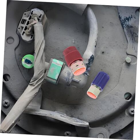 HEALLILY 4-pc Set Car Adapter Kit to R134a Conversion Quick Disconnect Coupler Universal Auto Charging Port Fitting Random Color in Saudi Arabia
