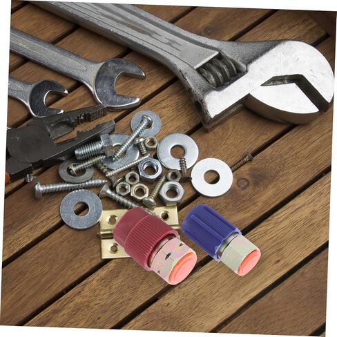 HEALLILY 4-pc Set Car Adapter Kit to R134a Conversion Quick Disconnect Coupler Universal Auto Charging Port Fitting Random Color in Saudi Arabia
