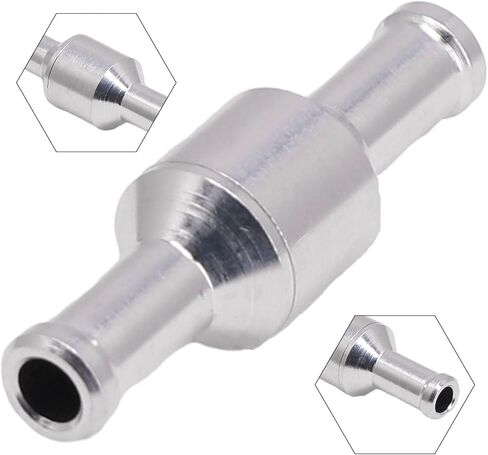 صمام فحص ألومنيوم لخرطوم فراغ معزز الفرامل، صمام غير رجعي في اتجاه واحد 6 مم 8 مم 10 مم 12 مم للأنظمة الهيدروليكية للسيارات (10 مم) in Kuwait