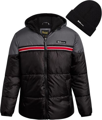 سترة الشتاء للأولاد من iXtreme - سترة تزلج مبطنة بالصوف طاردة للماء مع قبعة شتوية in Kuwait