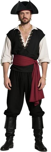 HOMELEX Pirate Hat for Women & Men Colonial Tricorn Halloween Adult Revolutionary war Costume Accessory in Saudi Arabia