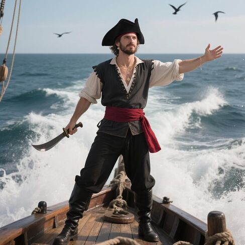 HOMELEX Pirate Hat for Women & Men Colonial Tricorn Halloween Adult Revolutionary war Costume Accessory in Saudi Arabia