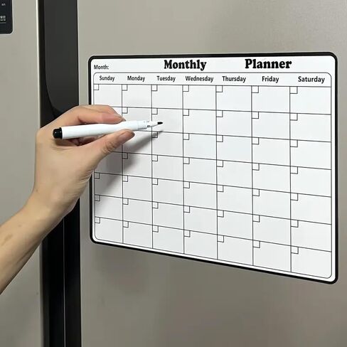 Magnetic Monthly and Weekly Calendar for Fridge, Magnetic Planner, Monthly Planner Family Planning Board, 11 x 8 Inches in Saudi Arabia