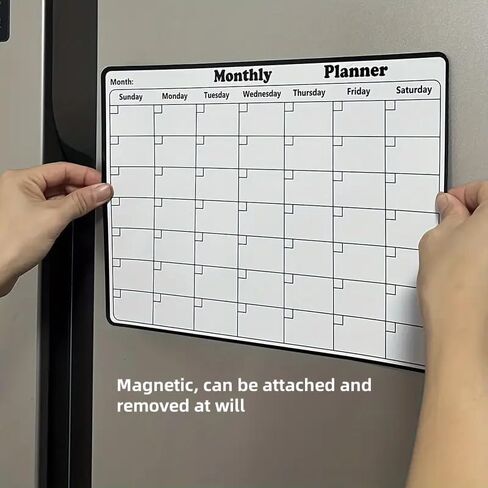 Magnetic Monthly and Weekly Calendar for Fridge, Magnetic Planner, Monthly Planner Family Planning Board, 11 x 8 Inches in Saudi Arabia