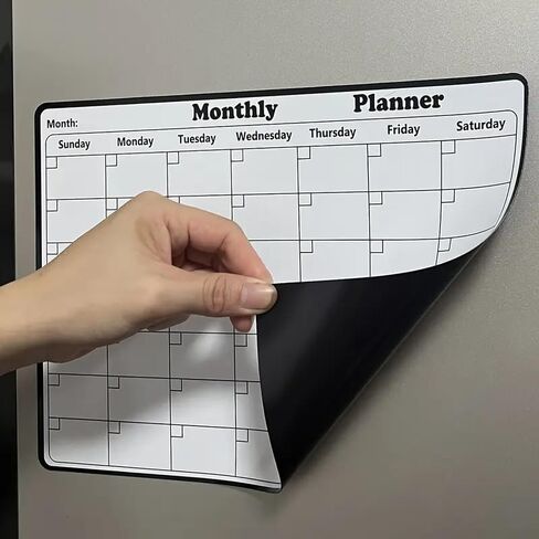 Magnetic Monthly and Weekly Calendar for Fridge, Magnetic Planner, Monthly Planner Family Planning Board, 11 x 8 Inches in Saudi Arabia