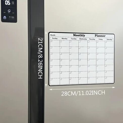 Magnetic Monthly and Weekly Calendar for Fridge, Magnetic Planner, Monthly Planner Family Planning Board, 11 x 8 Inches in Saudi Arabia